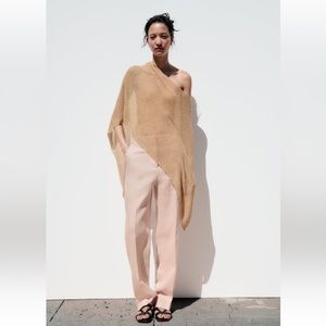 New Zara pink linen pants